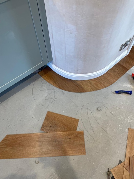 Bespoke cuts installation by Rainbow Flooring