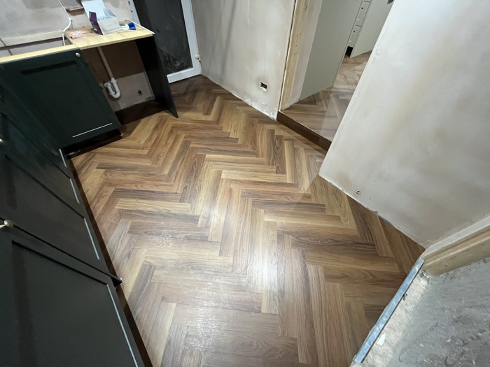 LVT installation by Rainbow Flooring