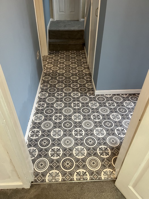 Vinyl installation by Rainbow Flooring
