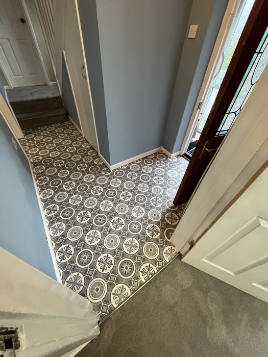Vinyl installation by Rainbow Flooring