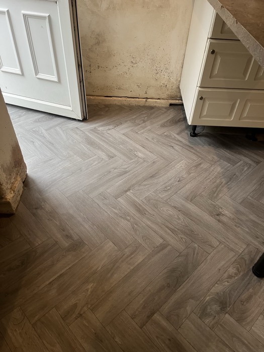 Vinyl installation by Rainbow Flooring