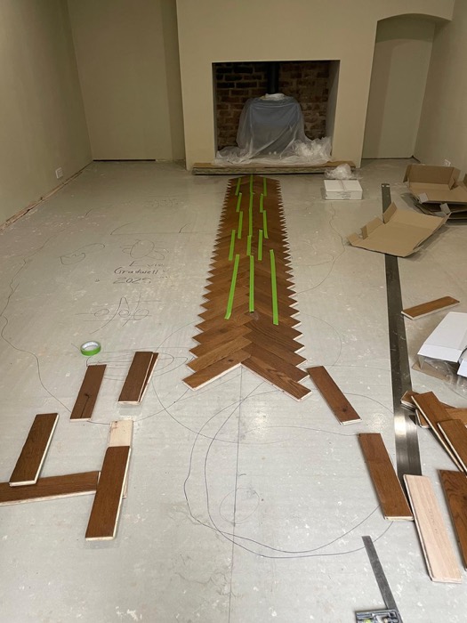 Engineered wood installation by Rainbow Flooring