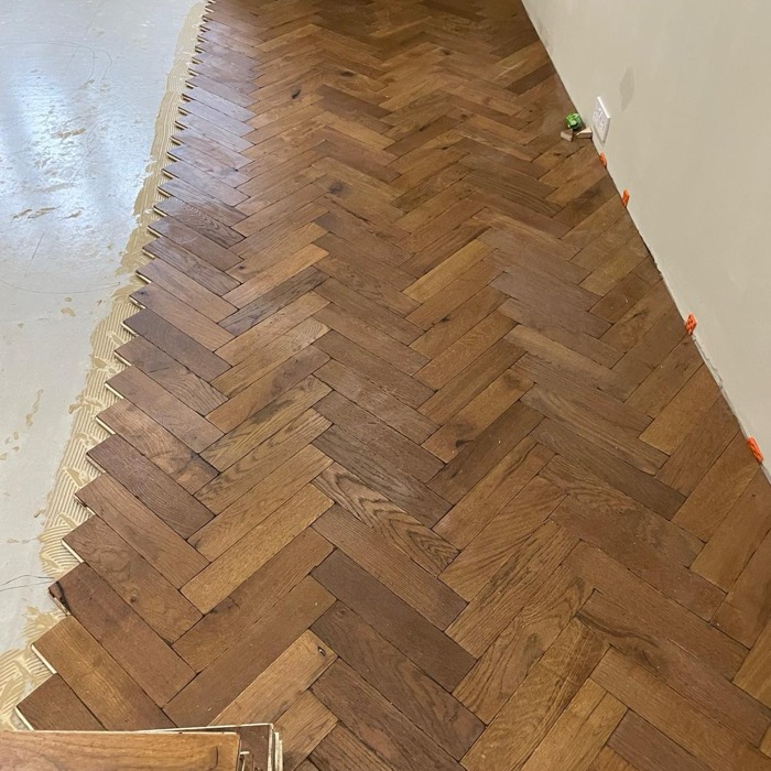 Engineered wood installation by Rainbow Flooring